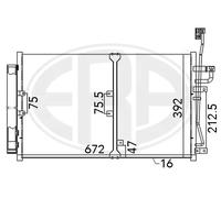Condensador del aire acondicionado 667140 ERA para CHEVROLET OPEL