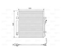 Condensador del aire acondicionado 814163 VALEO para DODGE JEEP