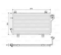 Condensador del aire acondicionado 814195 VALEO para MAZDA 3 3 Sedán 6 Sedán