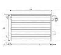 Condensador del aire acondicionado 814461 VALEO para VW TRANSPORTER T5 Autobús