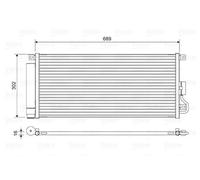 Condensador del aire acondicionado 822592 VALEO para OPEL CHEVROLET