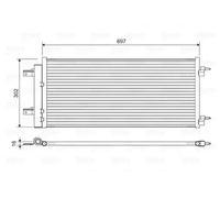 Condensador del aire acondicionado 822626 VALEO para OPEL ASTRA K