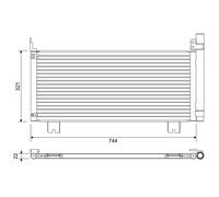 Condensador del aire acondicionado 822651 VALEO para LEXUS RX