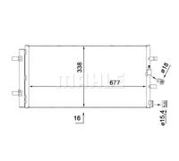 Condensador del aire acondicionado AC 102 000S MAHLE para AUDI PORSCHE