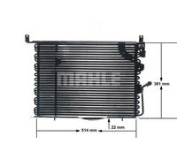 Condensador del aire acondicionado AC 149 000S MAHLE para MERCEDES-BENZ 190