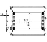 Condensador del aire acondicionado AC 252 000S MAHLE para NISSAN ALMERA II