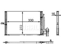 Condensador del aire acondicionado AC 317 000S MAHLE para PORSCHE BOXSTER 911
