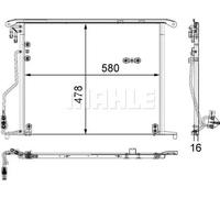 MAHLE Condensador Aire Acondicionado para Mercedes-Benz Sl R230 CLASE S