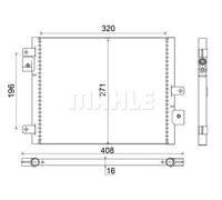 MAHLE ORIGINAL AC 354 000S Condensador, aire acondicionado