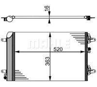 MAHLE Aftermarket Condensador, aire acondicionado para VOLKSWAGEN: Sharan & FORD: Galaxy & SEAT: Alhambra (Ref: AC 358 000S)