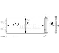 Condensador del aire acondicionado AC 368 000P MAHLE para FIAT PEUGEOT CITROËN