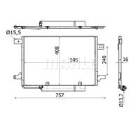 MAHLE Kondensator, Klimaanlage AC369000S