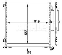 MAHLE Aftermarket Condensador, aire acondicionado para LAND ROVER: Defender, Range Rover, Discovery (Ref: AC 37 000S)