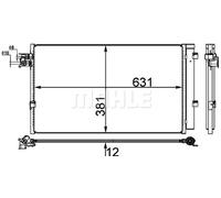 Condensador del aire acondicionado AC 38 000P MAHLE para BMW 7 5 5 Touring