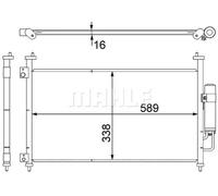 Condensador del aire acondicionado AC 464 000S MAHLE para HONDA CIVIC VIII Sedán