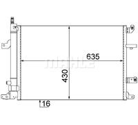 MAHLE Kondensator, Klimaanlage AC497000S