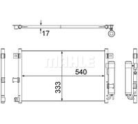 Condensador del aire acondicionado AC 507 000S MAHLE para MAZDA MX-5 III