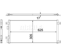 Condensador del aire acondicionado AC 517 000S MAHLE para IVECO DAILY IV Autobús