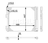 MAHLE AC 570 000S Condensador, aire acondicionado