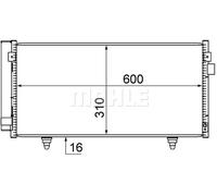 Condensador del aire acondicionado AC 718 000S MAHLE para SUBARU XV FORESTER