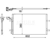 Condensador del aire acondicionado AC 725 000S MAHLE para VOLVO C30 S40 II V50