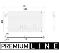 MAHLE Aftermarket Condensador, aire acondicionado para BMW: SÃ©rie 5, SÃ©rie 7 (Ref: AC 896 000P)