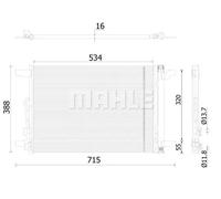 MAHLE ORIGINAL AC 915 000S Condensador, aire acondicionado