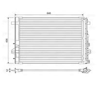 Condensador del aire acondicionado Aluminio 814035 VALEO para MERCEDES-BENZ