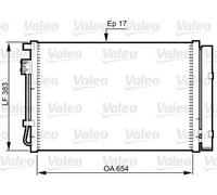 Condensador del aire acondicionado Aluminio 814362 VALEO para BMW HYUNDAI KIA