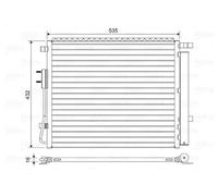 Condensador del aire acondicionado Aluminio 814459 VALEO para HYUNDAI