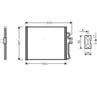 Condensador del aire acondicionado BW5214 AVA QUALITY COOLING para BMW 7