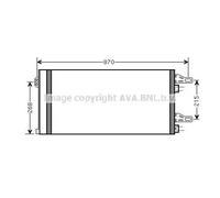 Condensador del aire acondicionado CNA5246D AVA QUALITY COOLING para FIAT OPEL