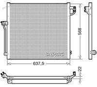 Condensador del aire acondicionado DCN17058 DENSO para MERCEDES-BENZ CLASE M GLE