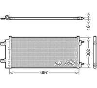 Condensador del aire acondicionado DCN20044 DENSO para OPEL ASTRA K