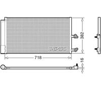 Condensador del aire acondicionado DCN33014 DENSO para VOLVO XC90 II