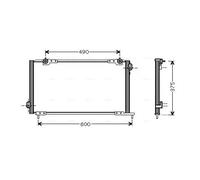 Condensador del aire acondicionado HD5105 AVA QUALITY COOLING para HONDA