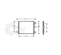 Condensador Del Aire Acondicionado para Hyundai Baloncesto 1.1