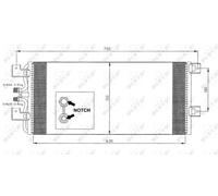 Condensador del aire acondicionado R 12 35140 NRF para VW TRANSPORTER T4 Autobús