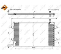 Condensador del aire acondicionado R 12 35584 NRF para VW GOLF III VENTO