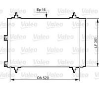 Condensador del aire acondicionado R 134 a 814080 VALEO para PEUGEOT CITROËN
