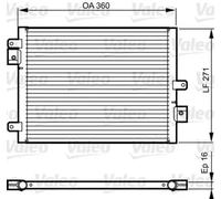 Condensador del aire acondicionado R 134 a 814167 VALEO para PORSCHE 911 CAYMAN