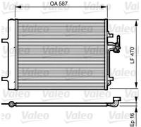 Condensador del aire acondicionado R 134 a 814184 VALEO para LAND ROVER FORD