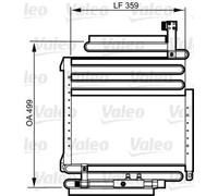 Condensador del aire acondicionado R 134 a 814288 VALEO para AUDI COUPE B3 90 B2
