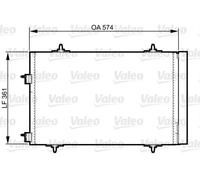 Condensador del aire acondicionado R 134 a 814365 VALEO para PEUGEOT CITROËN