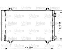 Condensador del aire acondicionado R 134 a 814366 VALEO para FIAT CITROËN LANCIA