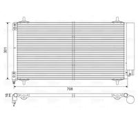 Condensador del aire acondicionado R 134 a 817740 VALEO para PEUGEOT CITROËN