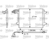 Condensador del aire acondicionado R 134 a 817806 VALEO para VW TOURAN