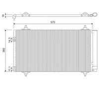 Condensador del aire acondicionado R 134 a 818171 VALEO para CITROËN PEUGEOT DS