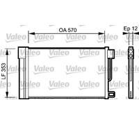 Condensador del aire acondicionado R 134 a 818193 VALEO para OPEL FIAT CITROËN