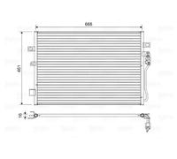 Condensador del aire acondicionado R 134 a 822625 VALEO para DODGE FIAT
